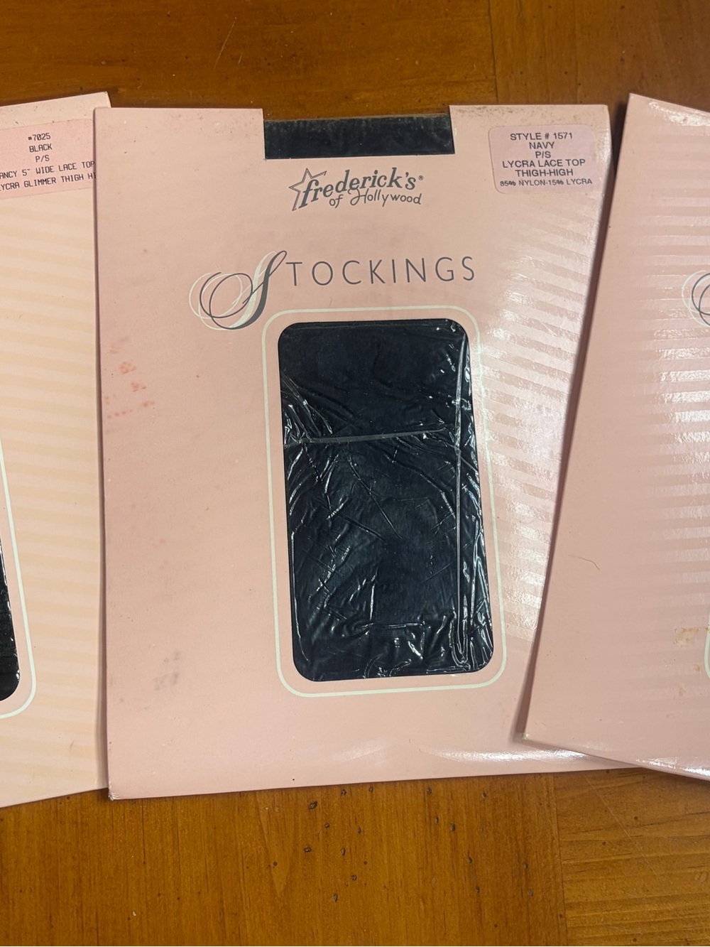 Frederick's of Hollywood Black Lace-Top Thigh-High Stockings
